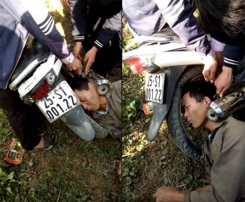 最歪睡姿!喝醉倒頭睡機車旁 他酒醒驚「頭卡排氣管」-高雄機車借款,高雄當舖